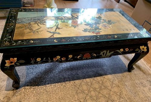 fig 3. Superb chinoiserie coffee table in excellent condition.