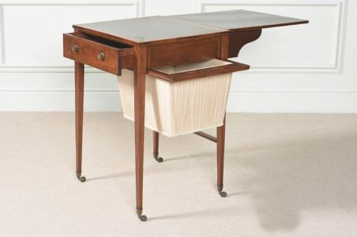 18TH CENTURY SHERATON ROSEWOOD SEWING TABLE IN EXCELLENT CONDITION C1785 - ADDITIONAL PHOTO 4