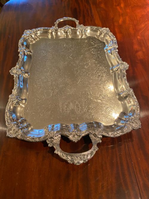 Silver Plated Drinks Tray in Excellent Condition