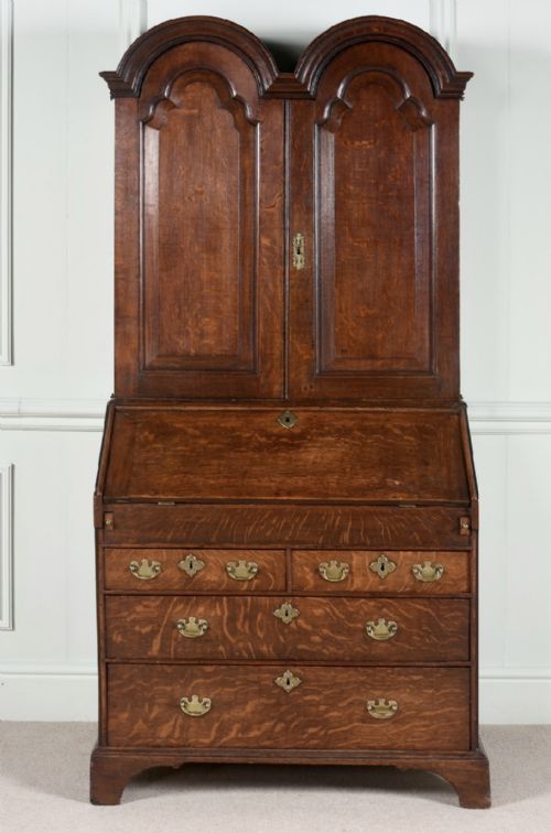 IMPRESSIVE GEORGE 1ST DOME TOP BUREAU CABINET C1720 - ADDITIONAL PHOTO 4