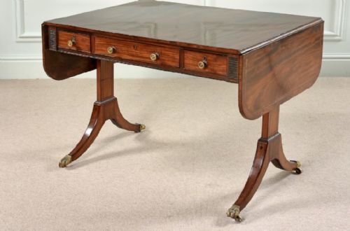 GEORGIAN SHERATON SOFA TABLE IN EXCELLENT CONDITION - ADDITIONAL PHOTO 11