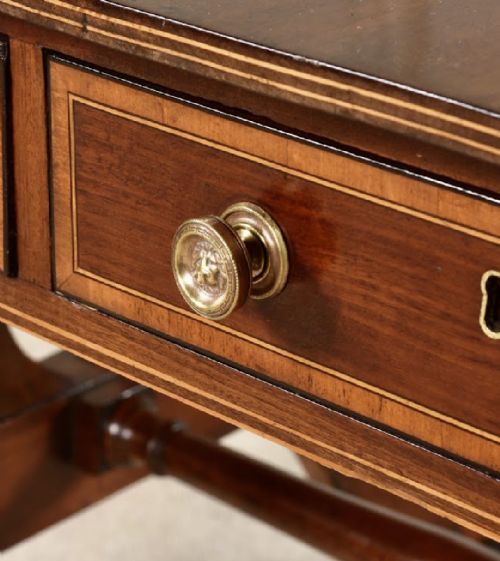 SUPERB 18TH CENTURY GEORGE III SHERATON SOFA TABLE - ADDITIONAL PHOTO 5
