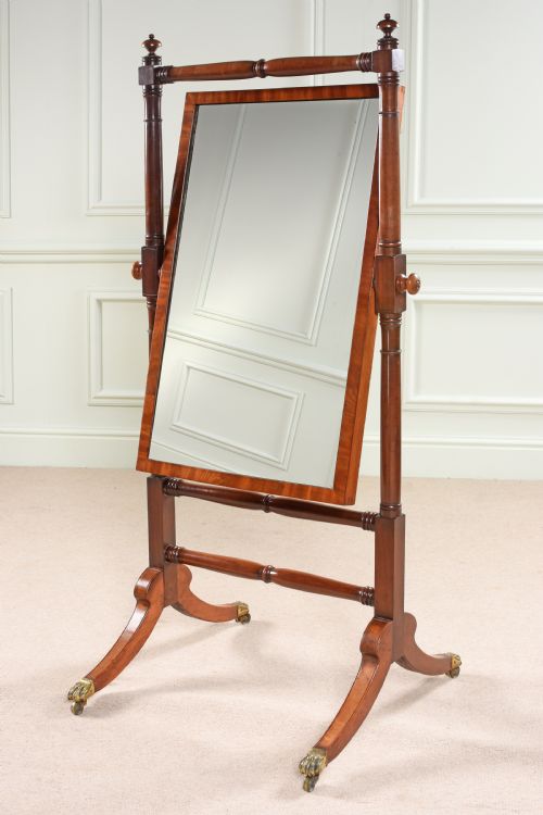 18TH CENTURY GEORGE III CHEVAL DRESSING MIRROR - ADDITIONAL PHOTO 6