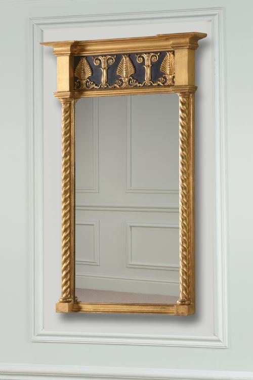 A FINE EARLY REGENCY WATER GILDED PIER GLASS MIRROR WITH DECORATIVE WELL CARVED ACANTHUS LEAF FREEZE - ADDITIONAL PHOTO 6