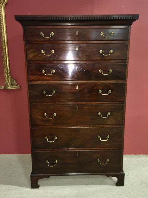 18TH CENTURY GEORGE III CHIPPENDALE PERIOD SECRETAIRE TALLBOY C1775 - ADDITIONAL PHOTO 3