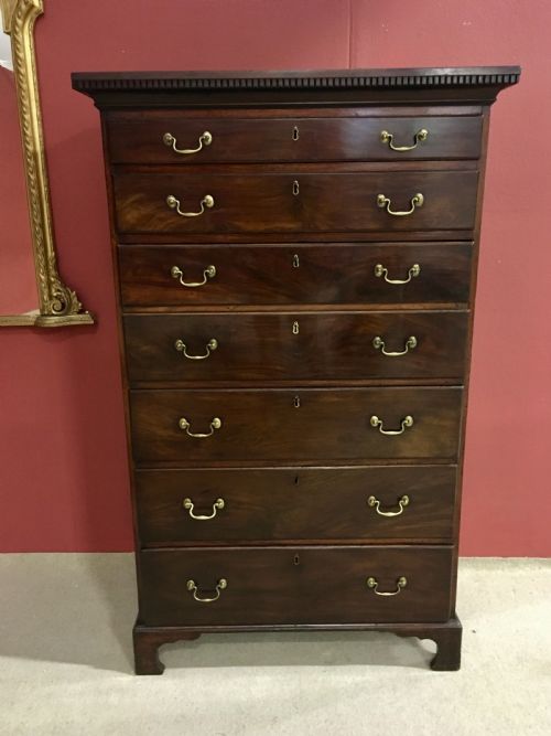 18TH CENTURY GEORGE III CHIPPENDALE PERIOD SECRETAIRE TALLBOY C1775 - ADDITIONAL PHOTO 4
