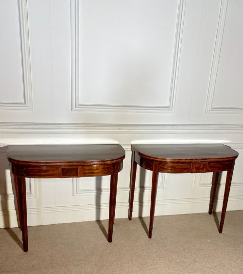 PAIR OF 18TH CENTURY GEORGE III SHERATON CARD TABLES - ADDITIONAL PHOTO 3