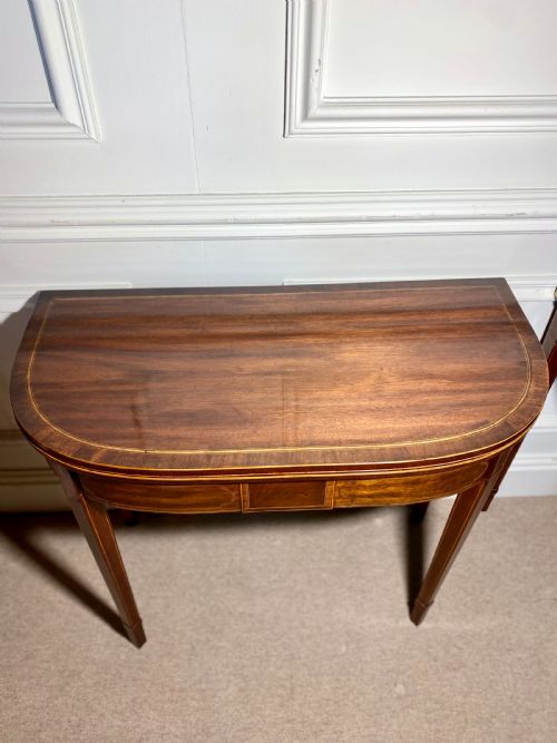 PAIR OF 18TH CENTURY GEORGE III SHERATON CARD TABLES - ADDITIONAL PHOTO 5