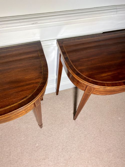 PAIR OF 18TH CENTURY GEORGE III SHERATON CARD TABLES - ADDITIONAL PHOTO 6