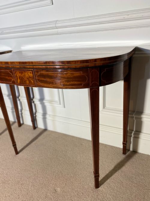 PAIR OF 18TH CENTURY GEORGE III SHERATON CARD TABLES - ADDITIONAL PHOTO 11