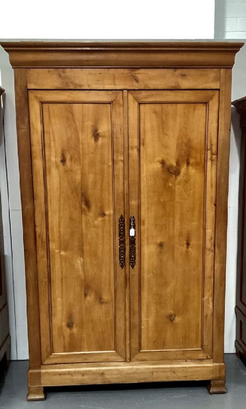 19th Century Maple Armoire, Linen Press, Wardrobe C.1845