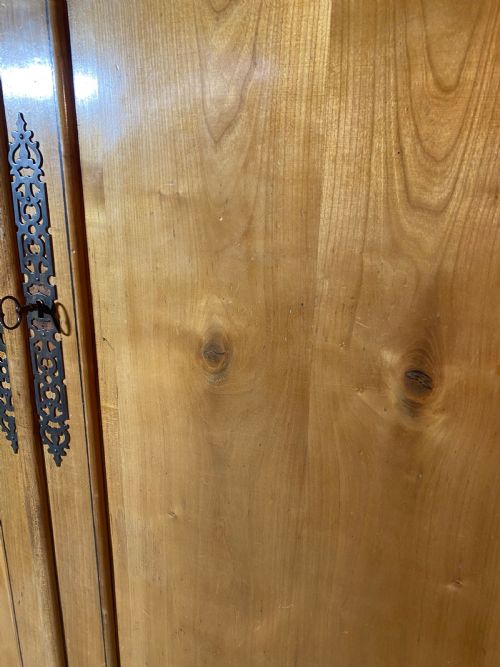 SUPERB QUALITY 19TH CENTURY CHERRY ARMOIRE WARDROBE LINEN PRESS - ADDITIONAL PHOTO 21