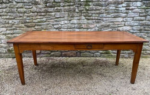 EARLY 19TH CENTURY CHERRY FARMHOUSE TABLE - ADDITIONAL PHOTO 2