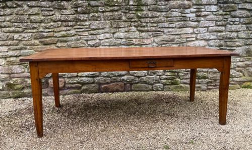 EARLY 19TH CENTURY CHERRY FARMHOUSE TABLE - ADDITIONAL PHOTO 3