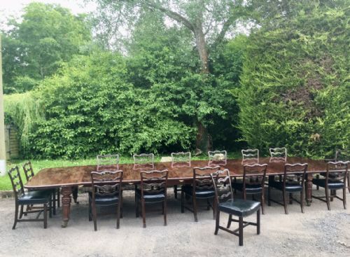 IMPRESSIVE 19TH CENTURY EXTRA LARGE EXTENDING DINING TABLE TO SEAT 1620 - ADDITIONAL PHOTO 2