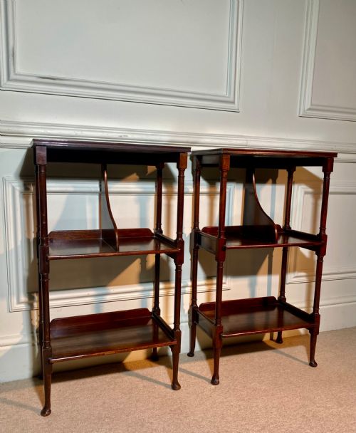 PAIR OF BEDSIDE NIGHT STANDS SHELVES