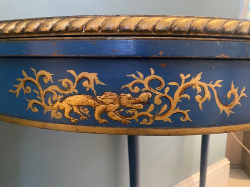 CHINOISERIE DEMI LUNE CARD TABLE - ADDITIONAL PHOTO 2