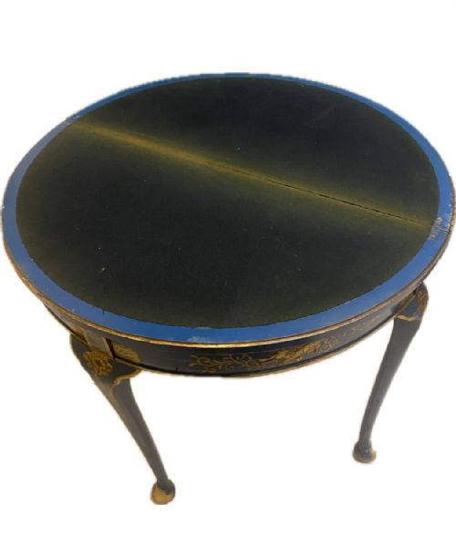 CHINOISERIE DEMI LUNE CARD TABLE - ADDITIONAL PHOTO 5