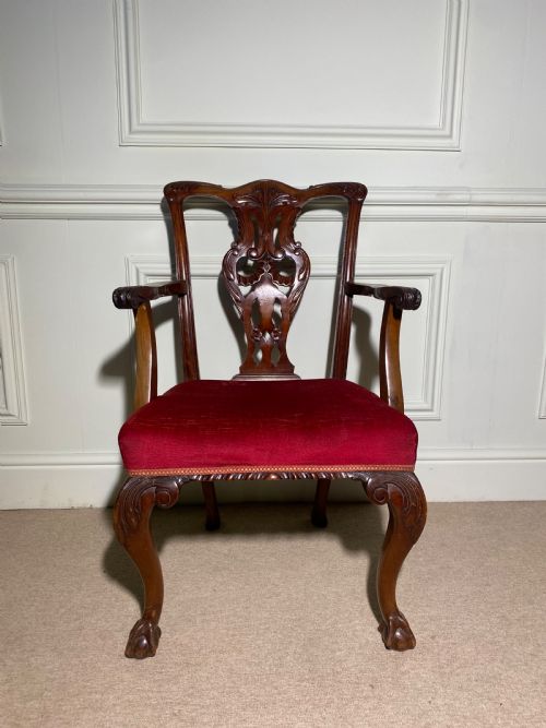 CHIPPENDALE STYLE CARVER CHAIR - ADDITIONAL PHOTO 5
