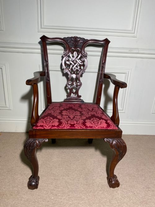 CHIPPENDALE STYLE CARVER CHAIR - ADDITIONAL PHOTO 7