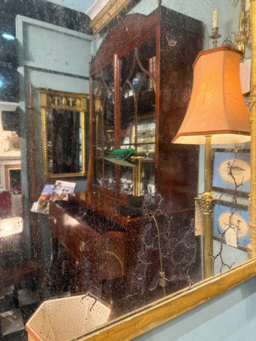 REGENCY LARGE RECTANGULAR OVER MANTLE MIRROR - ADDITIONAL PHOTO 3