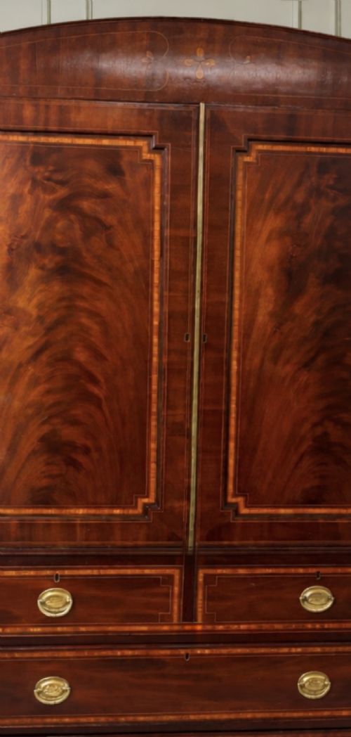 FINE GEORGIAN SHERATON LINEN PRESS - ADDITIONAL PHOTO 3