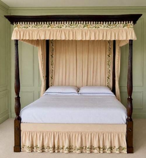 19TH CENTURY SUPER KING MAHOGANY FOUR POSTER BED TESTER BED - ADDITIONAL PHOTO 1
