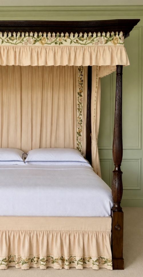 19TH CENTURY SUPER KING MAHOGANY FOUR POSTER BED TESTER BED - ADDITIONAL PHOTO 2