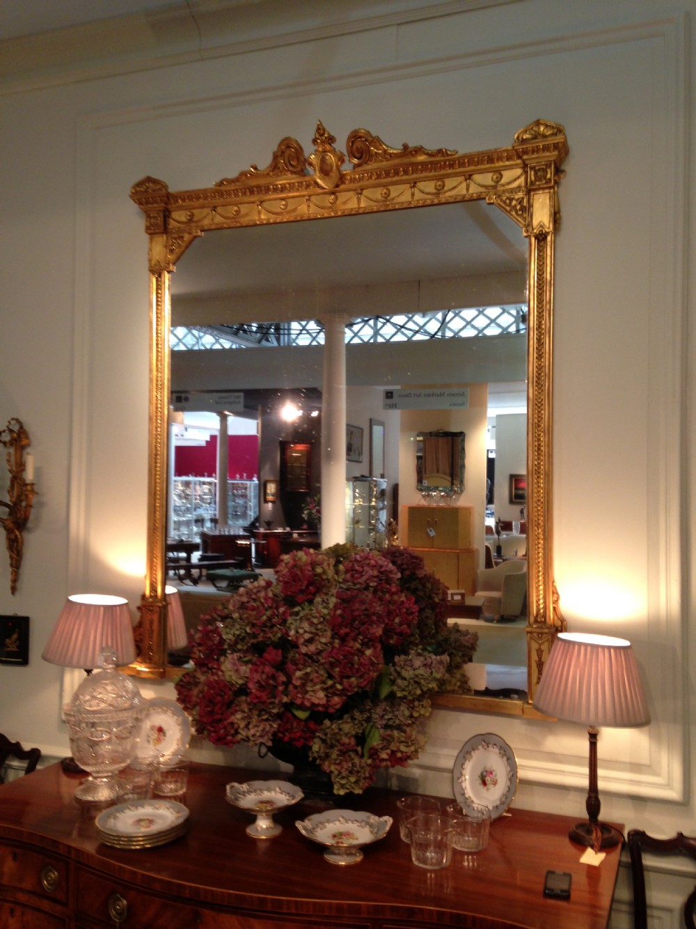 Superb quality 19th century gilded English mirror.