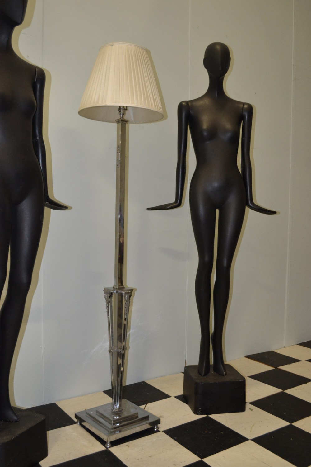 Rare & Stylish chrome art deco standard lamp