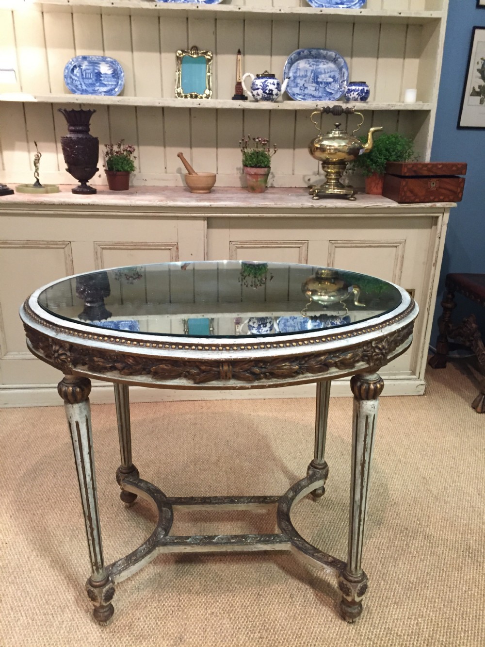 19th century French oval centre table 