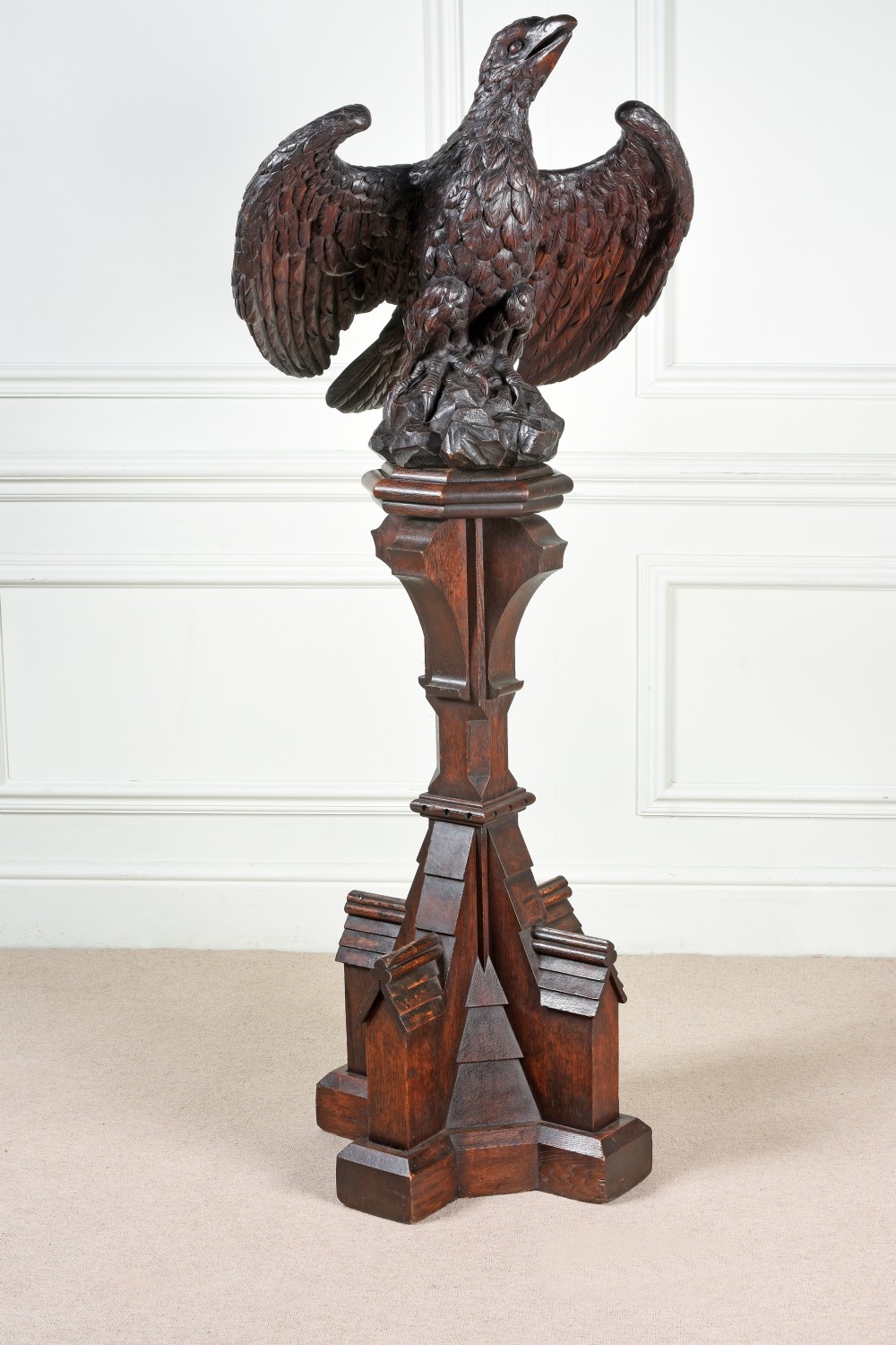 Rare gothic carved Eagle lecturn 