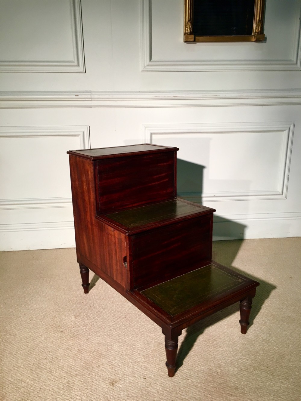 Regency steps with Green Leather insets View III