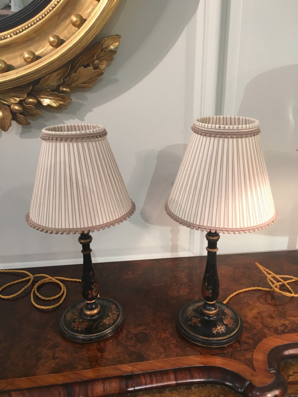 Beautiful pair of chinoiserie lamps View X