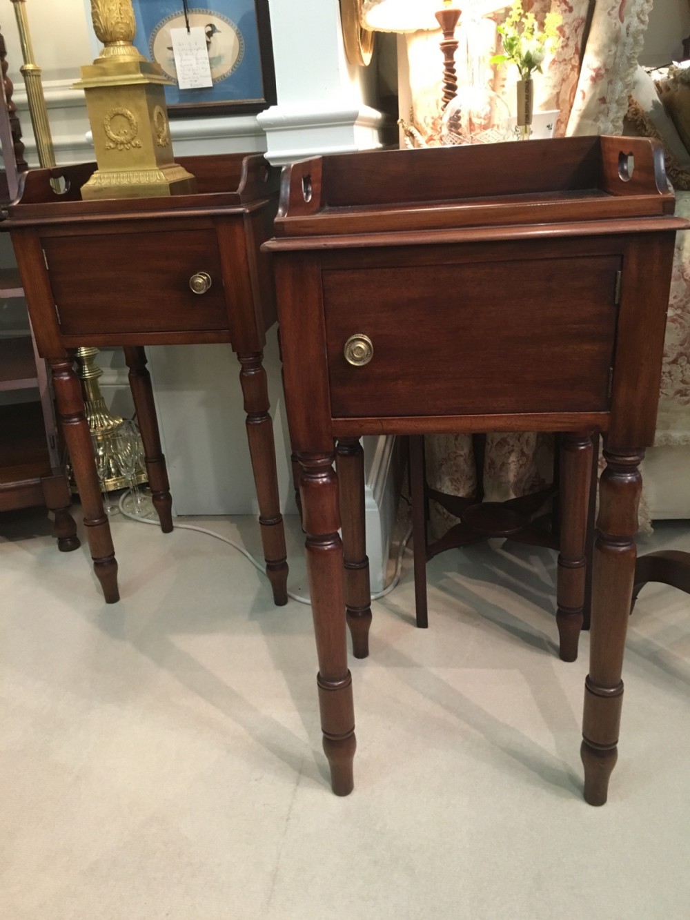 Pair of 19th Century bedside cupboards. View II