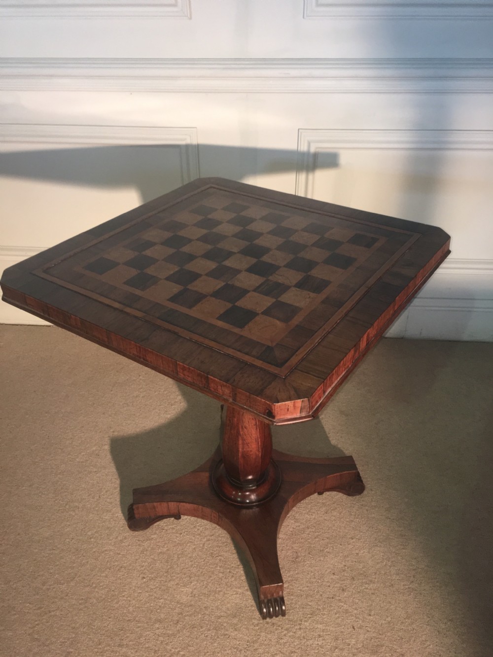 An impressive Rosewood chess table View IV