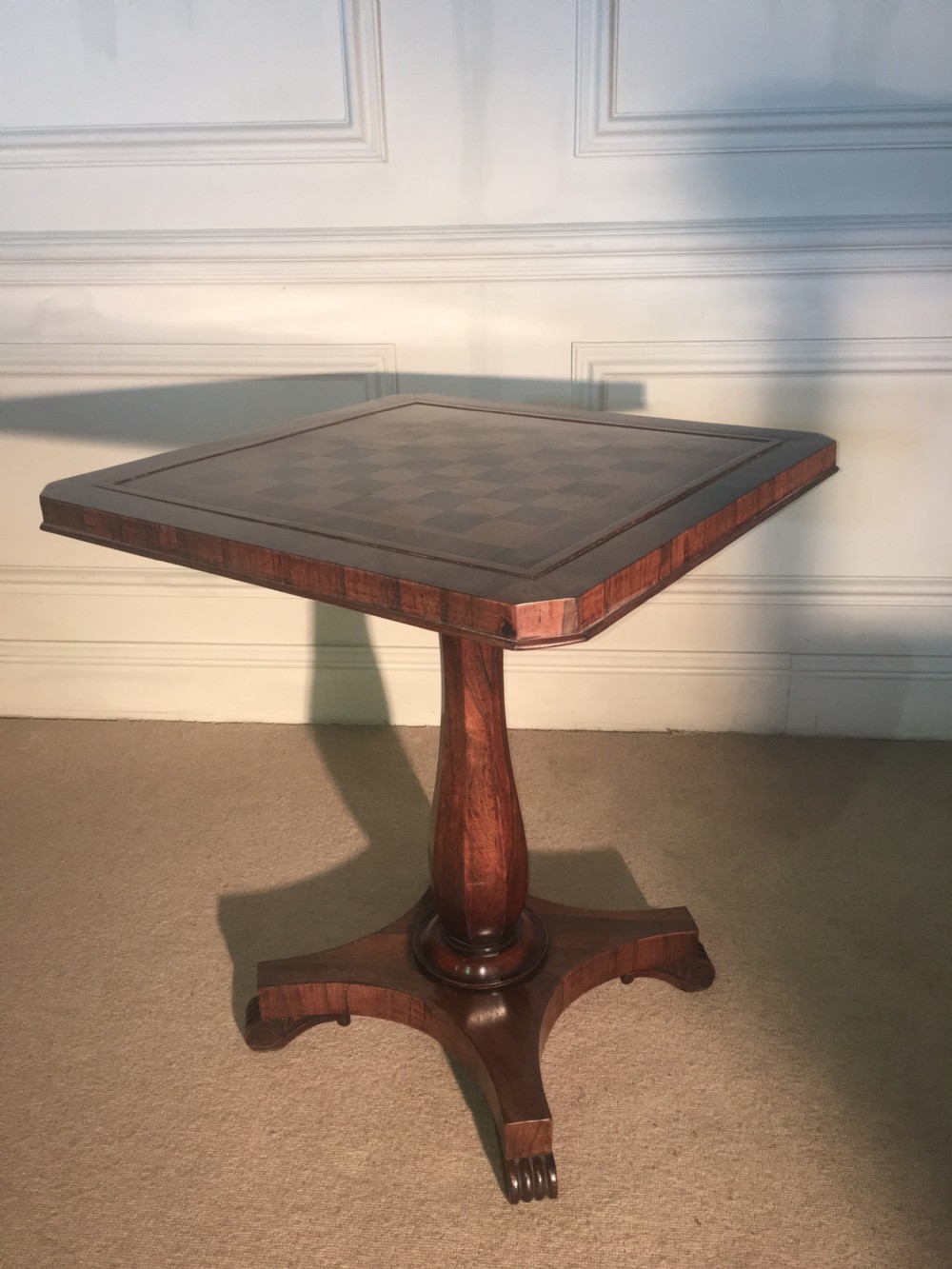 An impressive Rosewood chess table View VII
