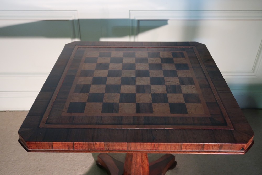 An impressive Rosewood chess table View IX