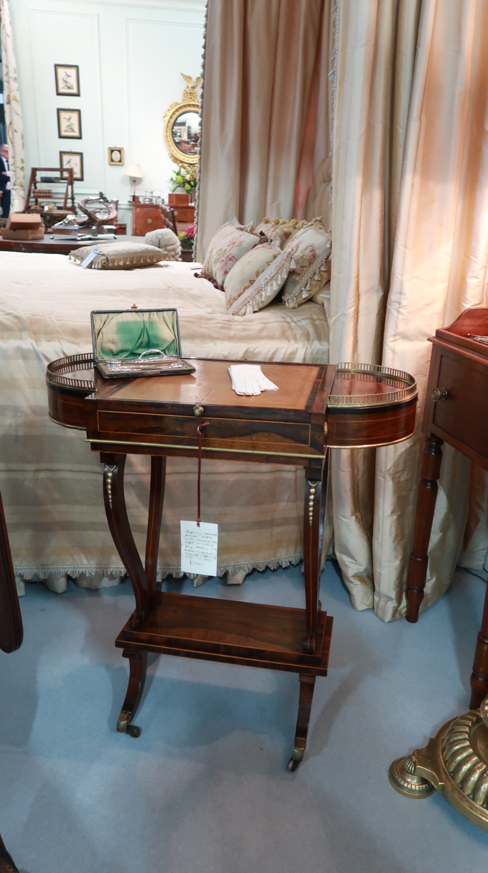 A Rare and impressive Regency Rosewood  writing & games table