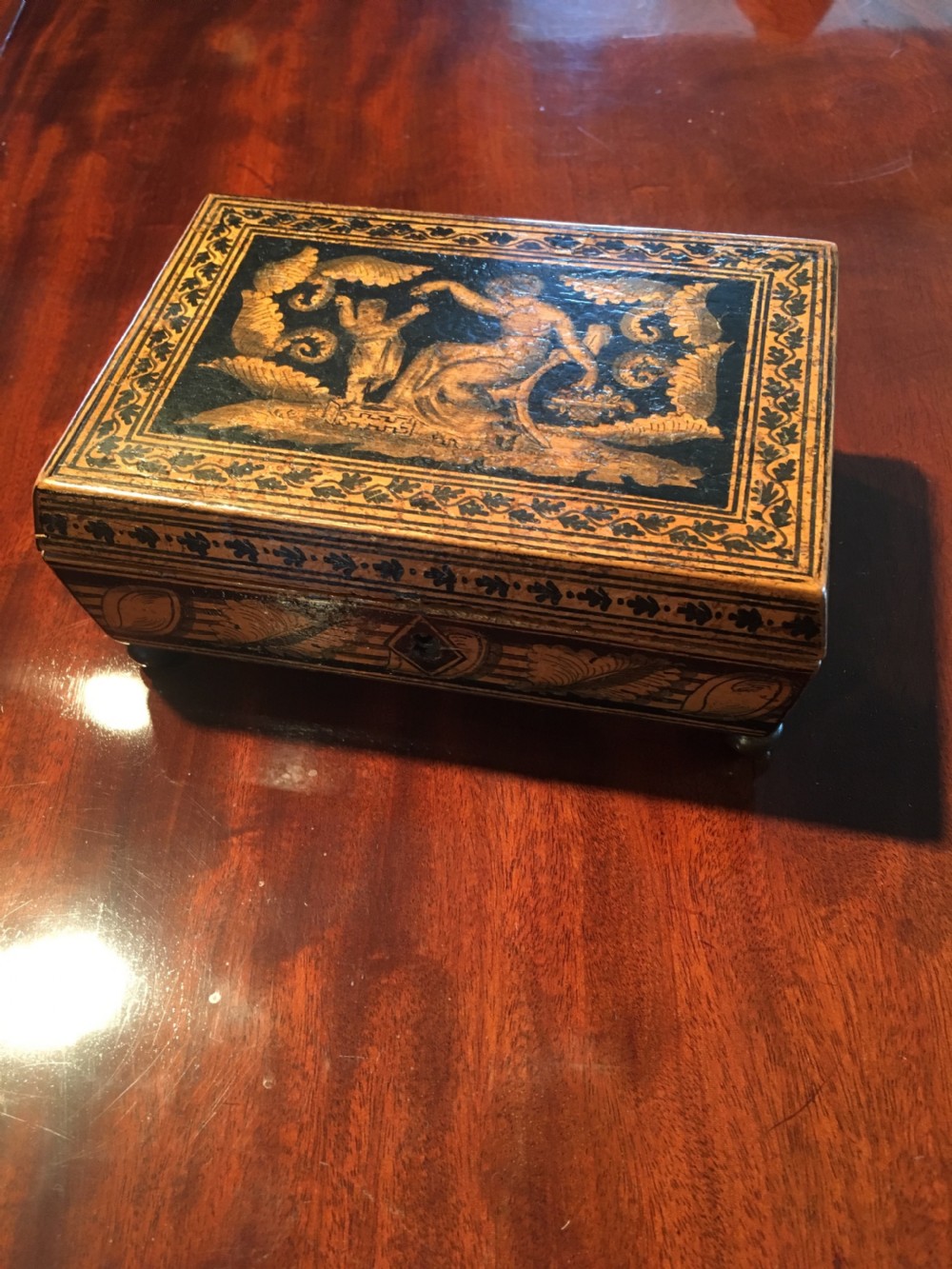 Small Regency Penwork box 