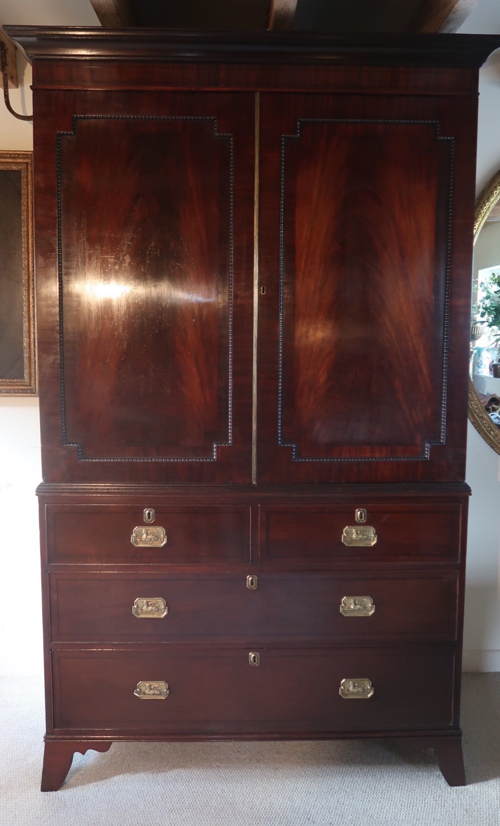 Regency Linen Press attributed to Gillows