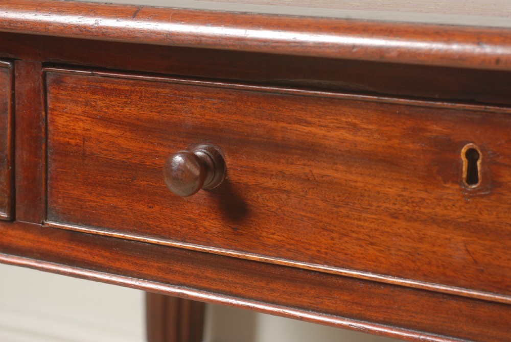 Superb Regency Leather top Library table in manner of Gillows. View III