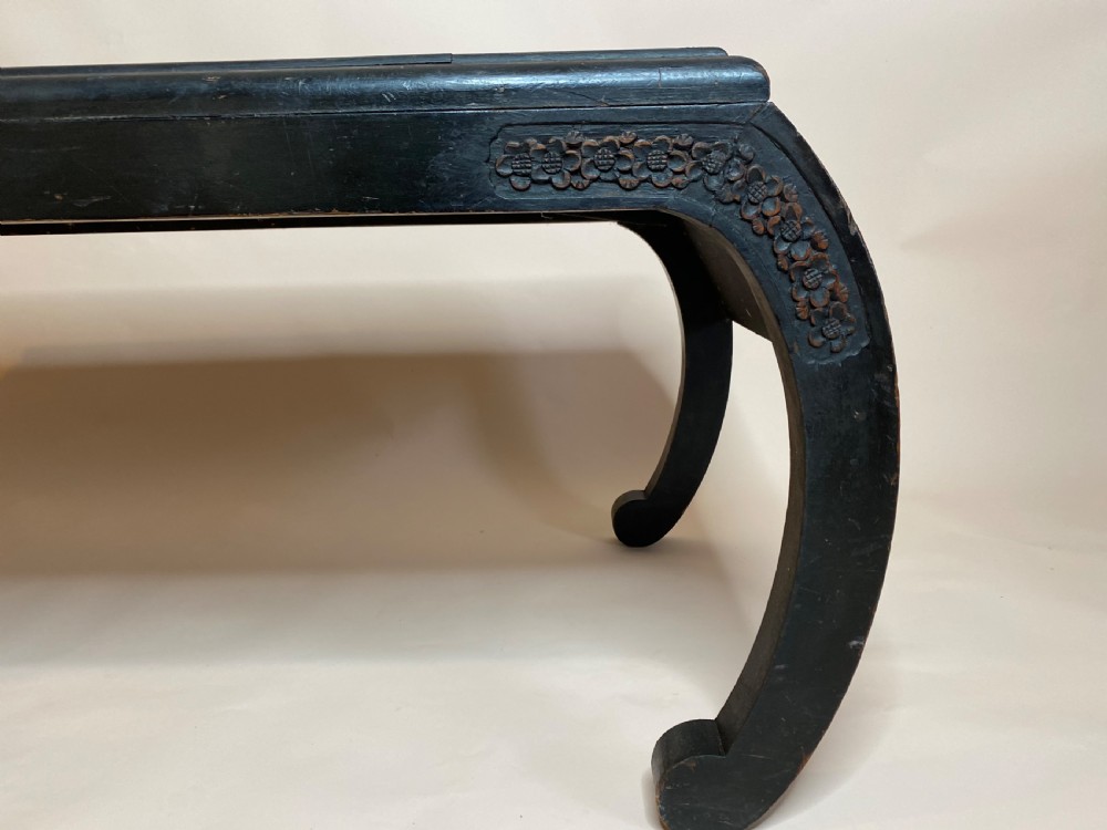Chinoiserie style coffee table with glass top View III