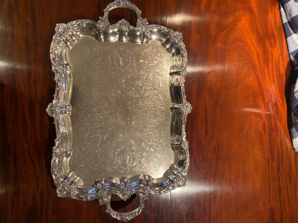 Silver plated drinks tray in excellent condition  View III