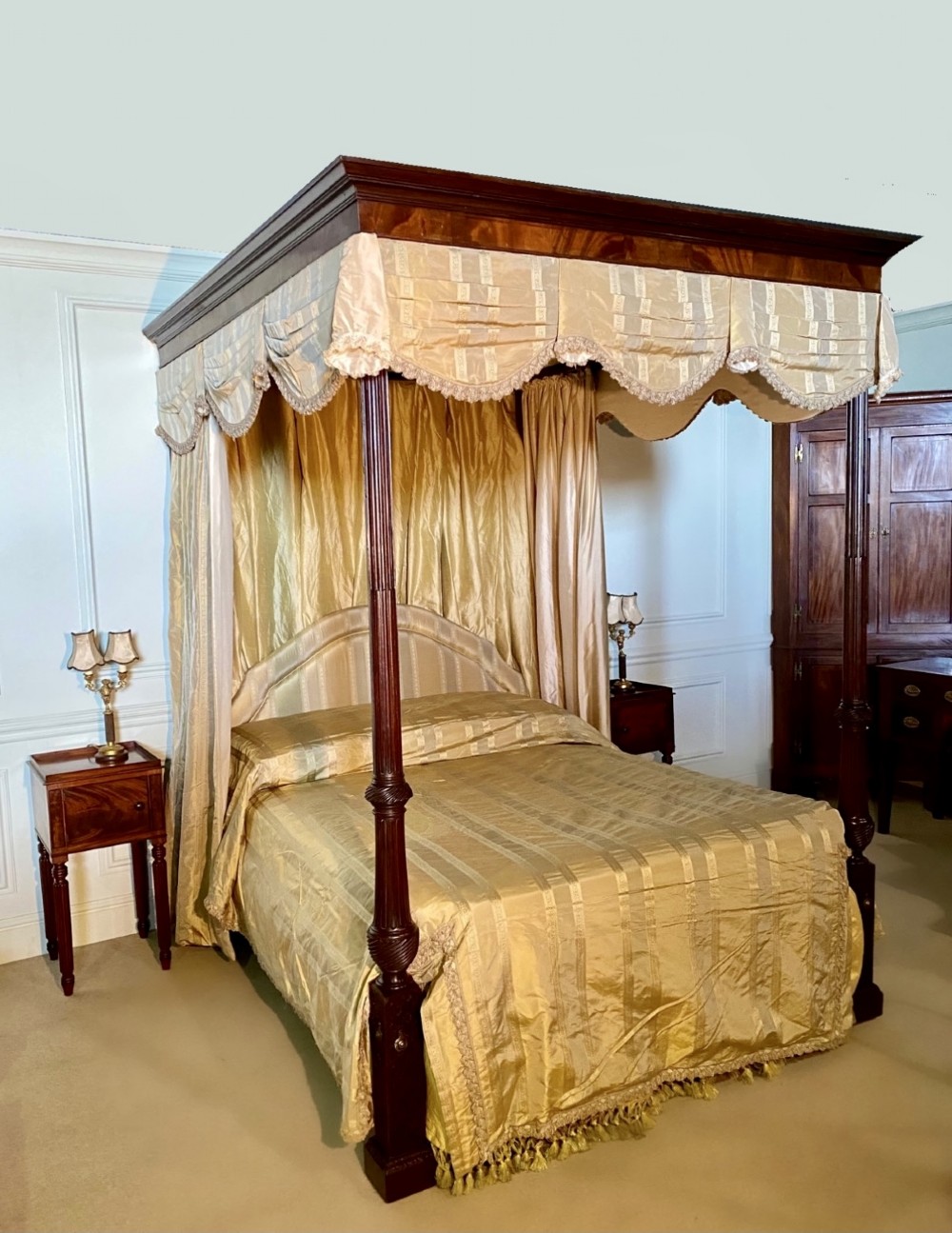 George III Chippendale style super king Four Poster Bed