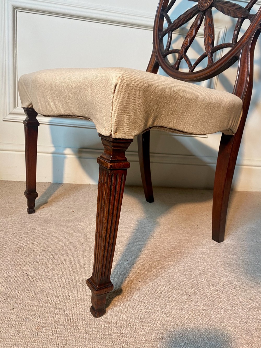 19th century Pair of Hepplewhite design web chairs View II