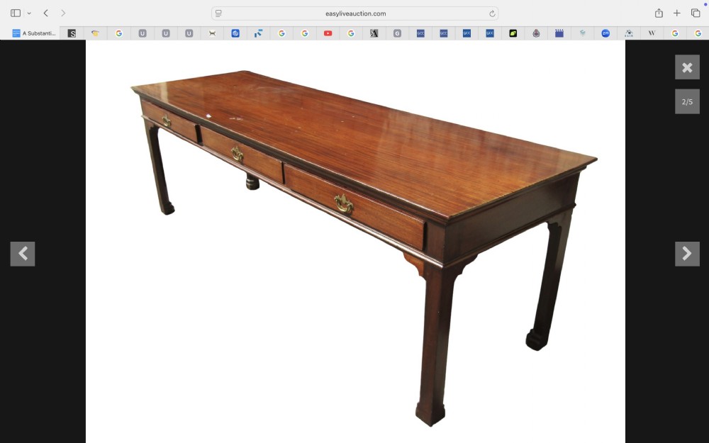 18th century cherry farmhouse table with long drawer & sliding bread board
