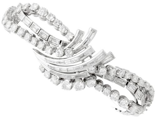 16CT DIAMOND AND PLATINUM BRACELET ANTIQUE CIRCA 1935