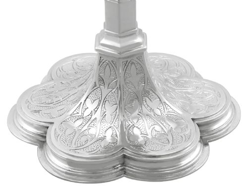 STERLING SILVER COMMUNION CHALICE AND PATEN ANTIQUE VICTORIAN - ADDITIONAL PHOTO 9