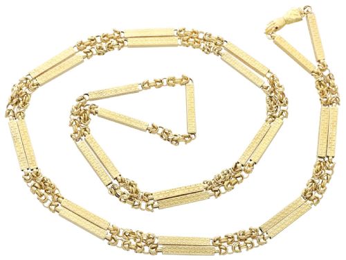 fig 2. Antique Georgian 18ct Yellow Gold Muff Chain Circa 1820